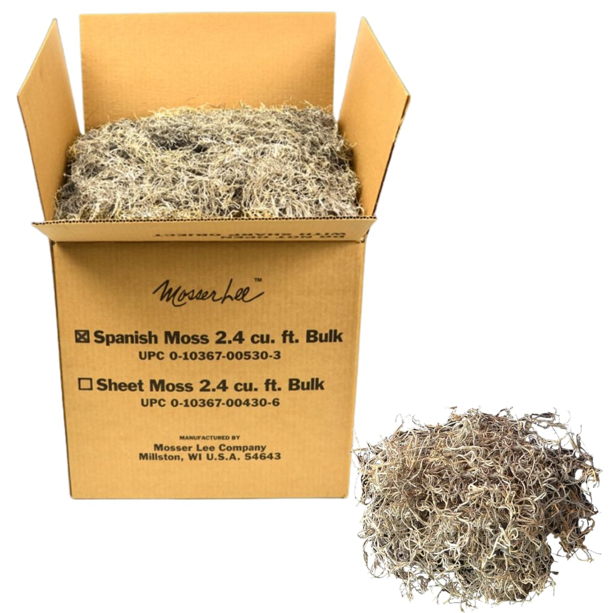 Photo 1 of Mosser Lee Spanish Moss – Natural Decorative Moss for Houseplants, Soil Cover, Crafts, Terrariums & Floral Arrangements - 2.4 Cubic Foot