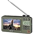 SEMIER Digital AM FM SW Movie Video Radio with Bluetooth, 720p 4.3" Screen Rechargeable Pocket Movie Video Player Radio, Support USB/Micro SD Card, Loud Speak and Headphone Jack (No TV)