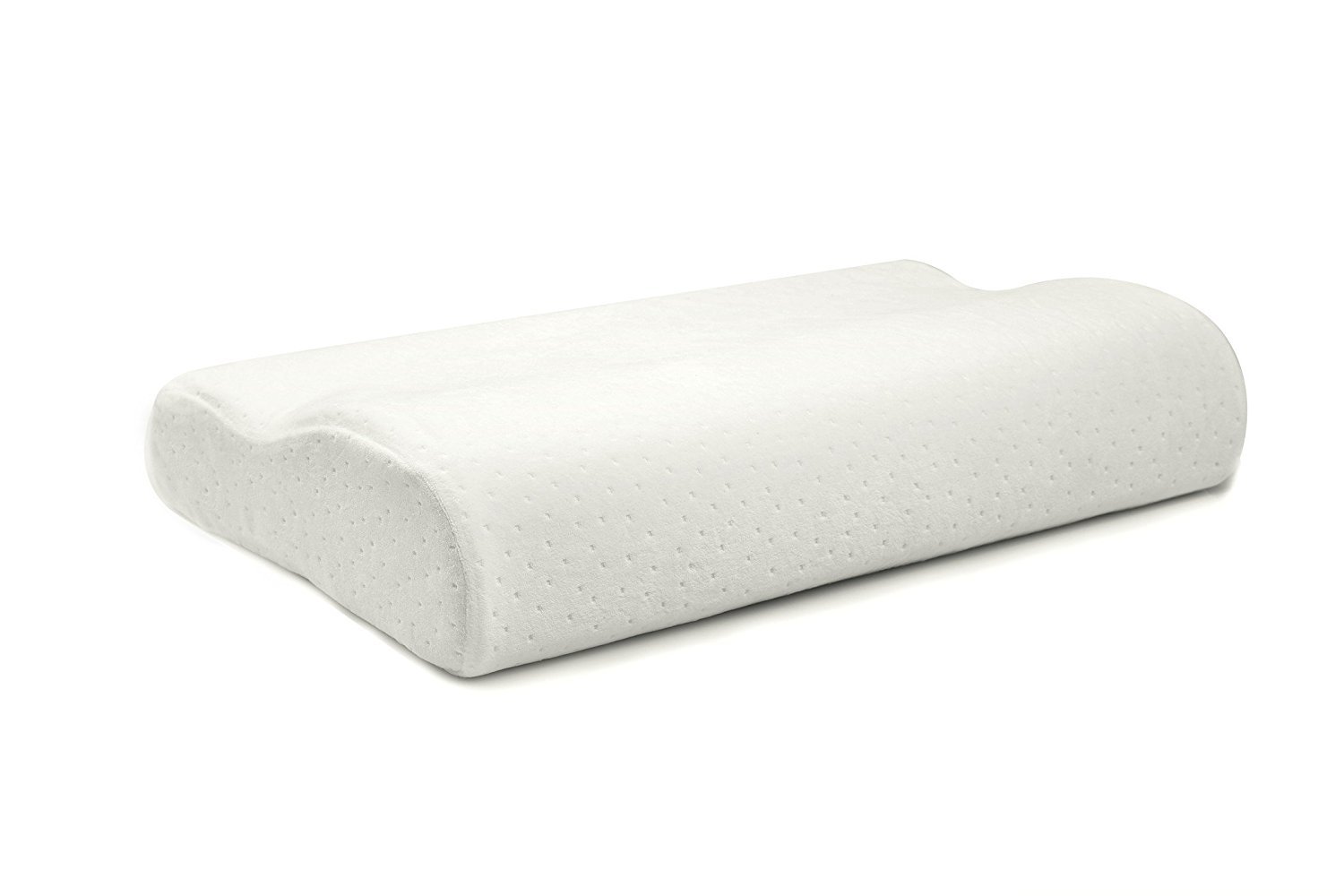 ZQ Memory Foam Therapeutic Design Cervical Bed Pillow Contour Pillow for Back and Side Sleepers (Standard)(White Memory Foam Bed Pillow)