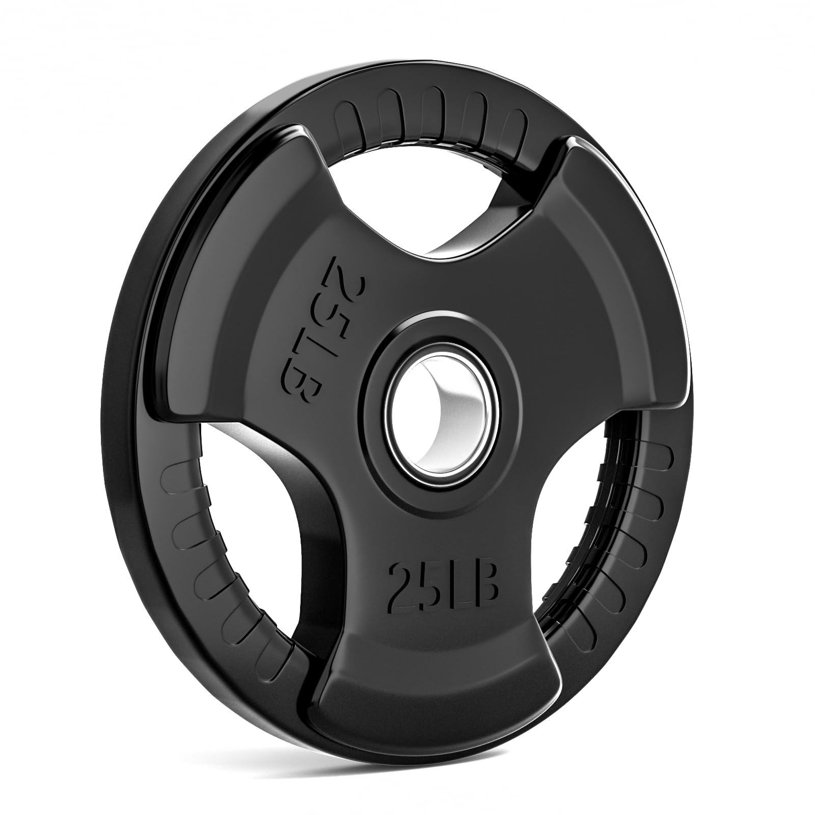 Photo 1 of LIONSCOOL 2-Inch Rubber Coated Olympic Grip Plate in Pairs or Single for Strength Training, Weightlifting and Bodybuilding, 2.5-45LBS, One Year Warranty (25LB SINGLE)