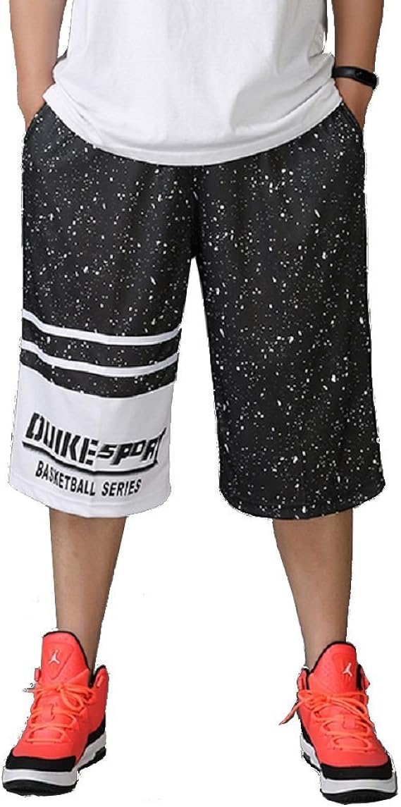 Amazon Levife レバイフ ワイドハーフパンツ 大きいサイズ バスパン バスケ ダンス 速乾 ワイドショートパンツ メンズ ミディアムパンツ 通販