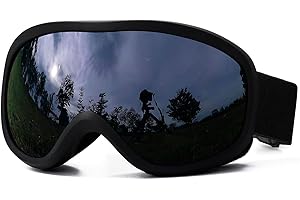 AVV OTG Ski Goggles for Men Women With Anti-Fog Dual Layer lens, UV400 Snow Goggle for Snowboarding Snowmobiling Skating