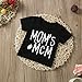 Ec Newborn Baby Boy Letter O Neck T shirt Tops Camouflage Pant Outfits Clothes Set (12Months, Black)