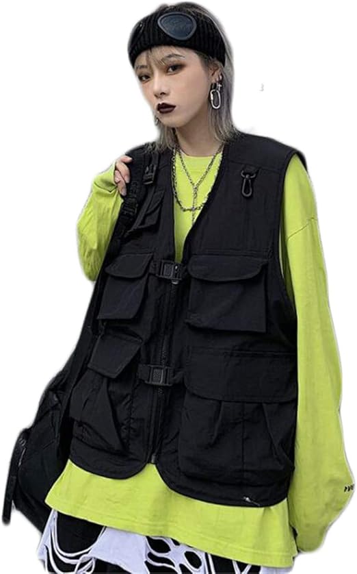 Amazon Shunyi レディース アウトドア ベスト カジュアルベスト チョッキ ジレ ノースリーブジャケット ツーリングマルチポケットベスト ブラック ｆ ベスト 通販