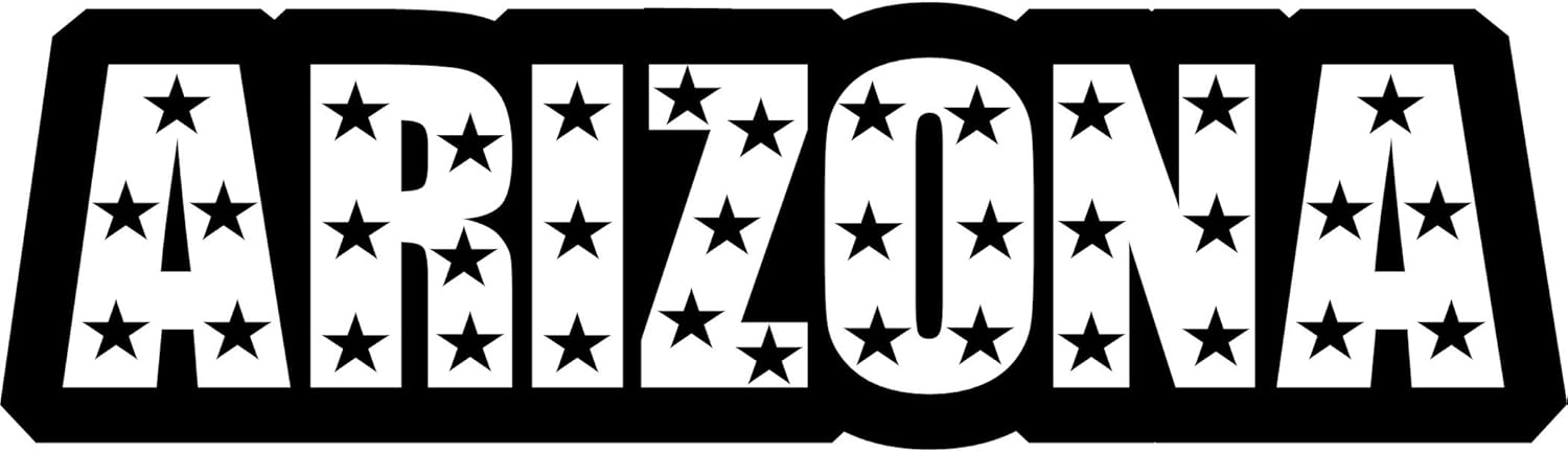 ARIZONA WITH STARS VINYL DECAL