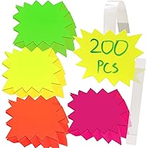 Hocadon 600 Pieces Starburst Tags Retail Sale Tags Burst Paper Signs Price Labels For Display For Retail Store Grocery Shop Party Favors 12 Styles - View #8