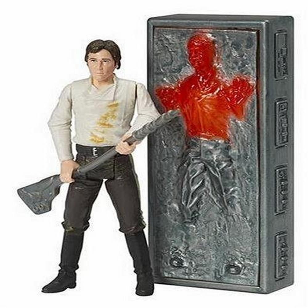 Han Solo With Carbonite Block Star Wars Saga 2006 Figure #2
