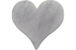 Comfy Hour Rustic Style Collection Cast Iron Garden Stepping Stone - Heart, Beige