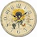 Vintage Wall Clock, Sunflower Vintage Clock with Arabic Numerals, Battery Operated Non Ticking Quartz Silent Clock, Large Decor Clock for Kitchen,Living Room,Kids Room and Coffee Decor (12 Inch)