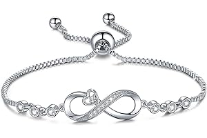 DESIMTION Mothers Day Gifts for Mom, Infinity Love Bracelets for Women Girls, Birthday Jewelry Gifts for Women Girlfriend Wife Mom from Daughter Son