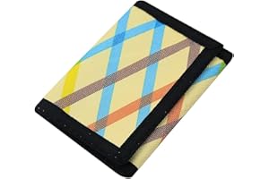 NEICY Trifold Canvas Outdoor Wallet for Kids, Cartoon Sport Wallets with Zippered Pocket, Christmas Gifts for Girls and Women (Stripe)