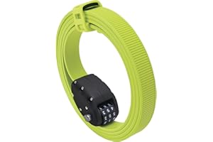 OTTOLOCK Cinch Lock - Lightweight Anti Theft Compact Combination Bike Lock, Ideal for Quick Stops, Bicycle Accessories, Flash Green, 60 Inch