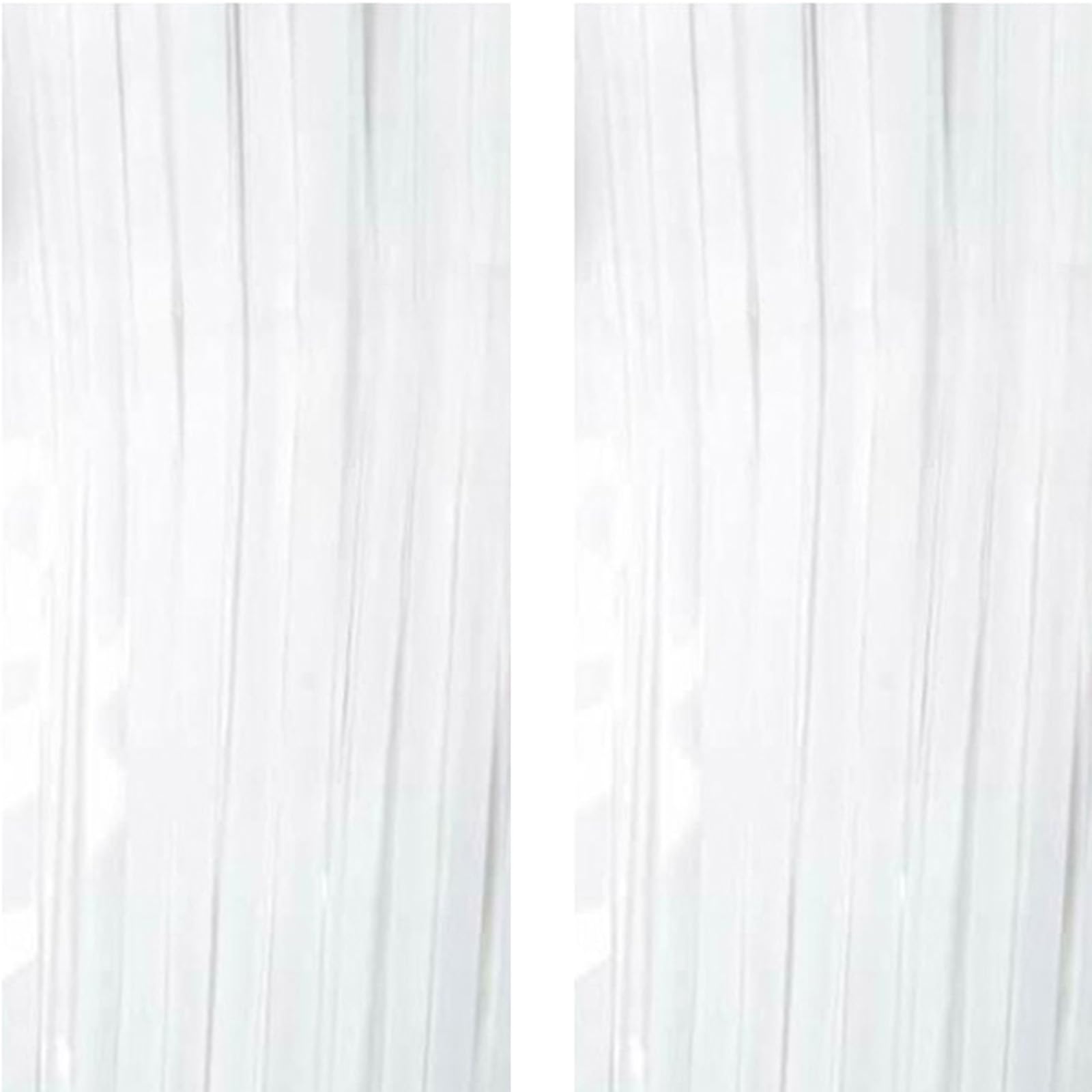 White Backdrop Streamers - AILEXI 2 Pack 3.2 ft x 8.2 ft Metallic Tinsel Foil Fringe Curtains for Photobooth Party Decor