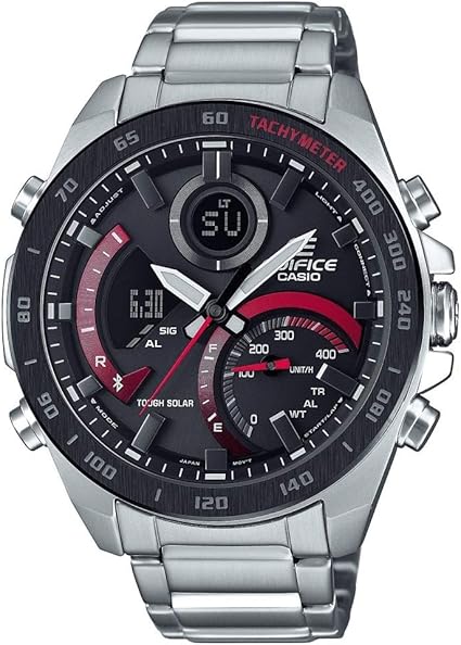 Casio Reloj para Hombre de Cuarzo con Correa en Acero Inoxidable ECB-900DB-1AER