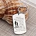 ENSIANTH Always Remember You are Braver Than You Believe Hand Stamped Necklace Keychain for Family Friend (to My Son)