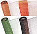 Premium Decor Decorative FLower Floral Mesh Ribbons for Gift, Wreaths or Holiday Wrapping, 21 Inch by 10 Yard Length, Set of 4