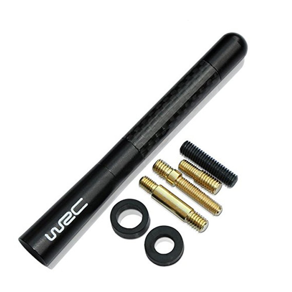 OxoxO Car Antenna 4.7" Carbon Fibre AM/FM Radio Aerial Compatible with Ford All Model, F150 F250 F350 E150 Mustang Escape Explorer Focus Ranger Raptor Truck Transit