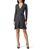 Nicole Miller New York Womens Grey Wrap Dress