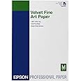Epson S041637 Velvet Fine Art Paper, 13 x 19, White (Pack of 20 Sheets)
