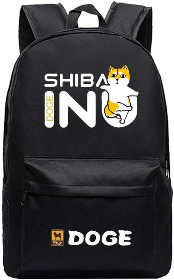 Canvas Printing Men Backpack Shiba Inu Travel Bag Husky Unisex Student Laptop School Shoulder Bag (4)