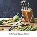 Knife Set, Professional 6-Piece Kitchen Knife Set with Wooden Block Germany High Carbon Stainless Steel Cutlery Knife Block Set, by Aicok