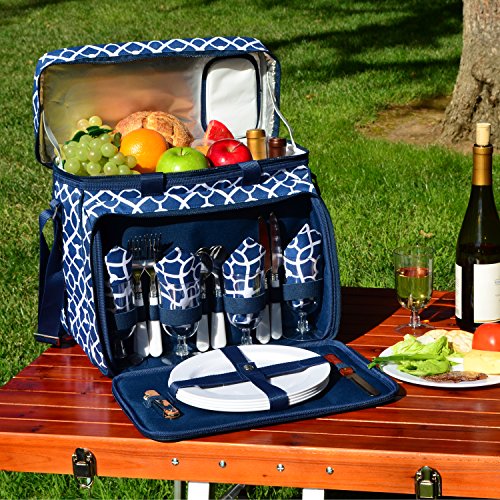 image for Picnic at Ascot Original Insulated Picnic Cooler with Service for 4 on