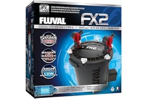 Fluval FX2 High Performance Canister Aquarium Filter - Multi-Stage Filtration, Built-in Powered Water Change System, and Basket-in-Basket Tray Design