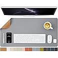 Cork Desk Mat - Dual-Sided Desk Pad for Office and Home - Desk Organization and Accessories - Ideal for Large Mouse Pad and Desk Mats on Top of Desks(Gray,31.5"x 15.7")