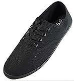 Easy USA - Womens Canvas Lace up Shoe with Padded