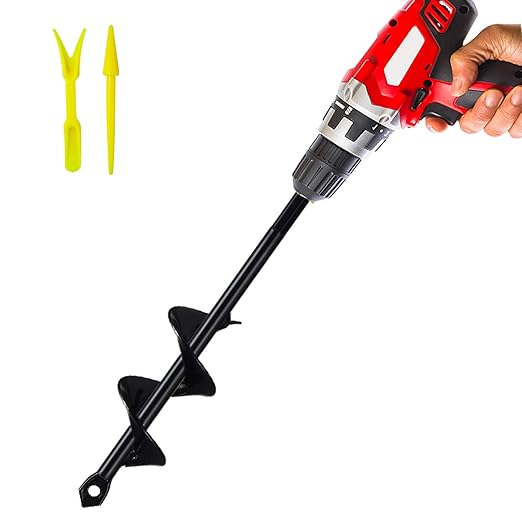 Garden Auger Drill Bit 1.6x9 inch Garden Auger Spiral Drill Bit Rapid