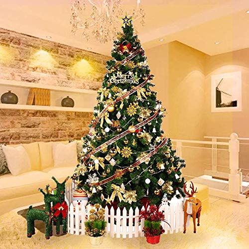 AMS 6FT Christmas Trees Premium Artificial Xmas Pine Tree Holiday Decoration with 39FT 120 LEDs USB Copper Wire Light, 1200 Branch Tips, Foldable Metal Stand(6 FT, Green) - Thumbnail 5