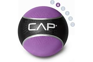 WF Athletic Supply Medicine & Exercise Ball - Durable Rubber & Consistent Weight Distribution; Comfort Textured Grip for Strength, Balance & Core Training, Multiple Choices Available