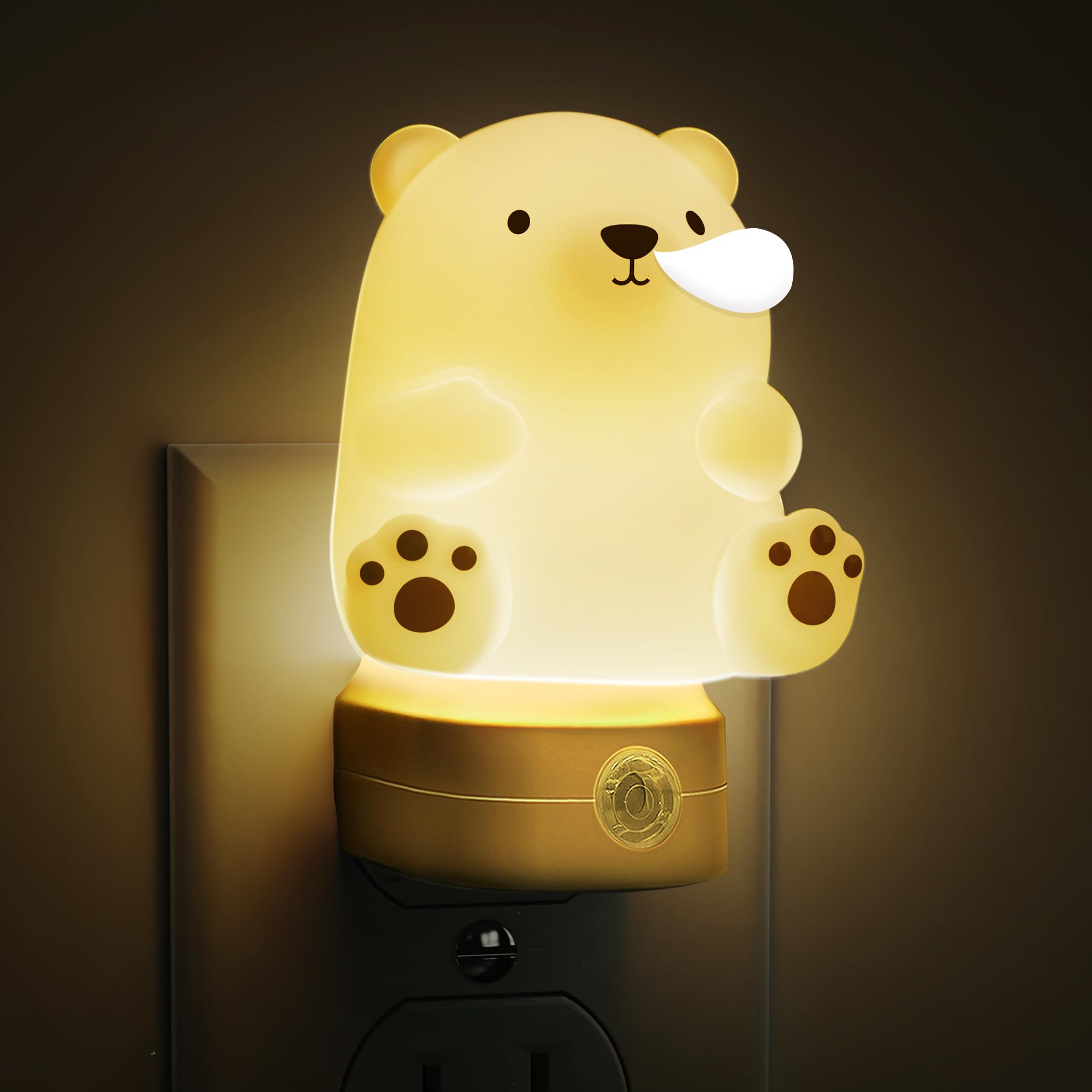 L LOHAS LED Night Light for Kids, 3D Cute Bear