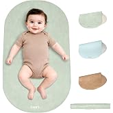 Portable Changing Pad Baby Changing Mat Travel Changing Table Pads Mini | Baby Changing Pad Waterproof Diaper Changing Pads Wipeable Foldable Vegan Leather On-the-Go Home Light Green 27.5" x 15.7"
