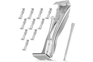 DIGALORIX 10 Pcs Gutter Hangers 5 Inch Hidden Gutter Brackets with A Pre-Inserted Rust Resistant Screw and 1/4’’ Hex Drill Bit, Clip for 5" K-Style Aluminum Gutters