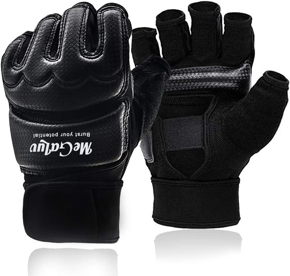 Kickboxing Gloves Punch Bag Muay Thai Boxing Training Fingerless Gloves for Men Women Children