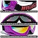 MIGAGA UV Protection Ski Goggles Adjustable Portable Motorcycle Bicycle Goggles Dustproof Scratch-Resistant CS Army Tactical Military Goggles Windproof Snowmobile Eyewear Outdoor Riding Glasses Purple