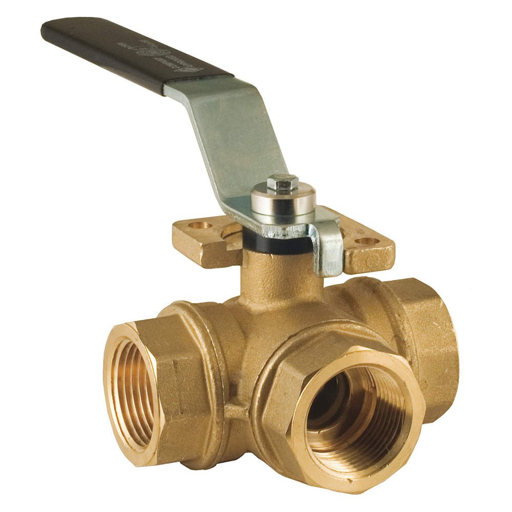 Brass Ball Valve 3Way 1" Industrial & Scientific