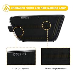 R&F Auto Smoked LED Amber Front Bumper Marker Light