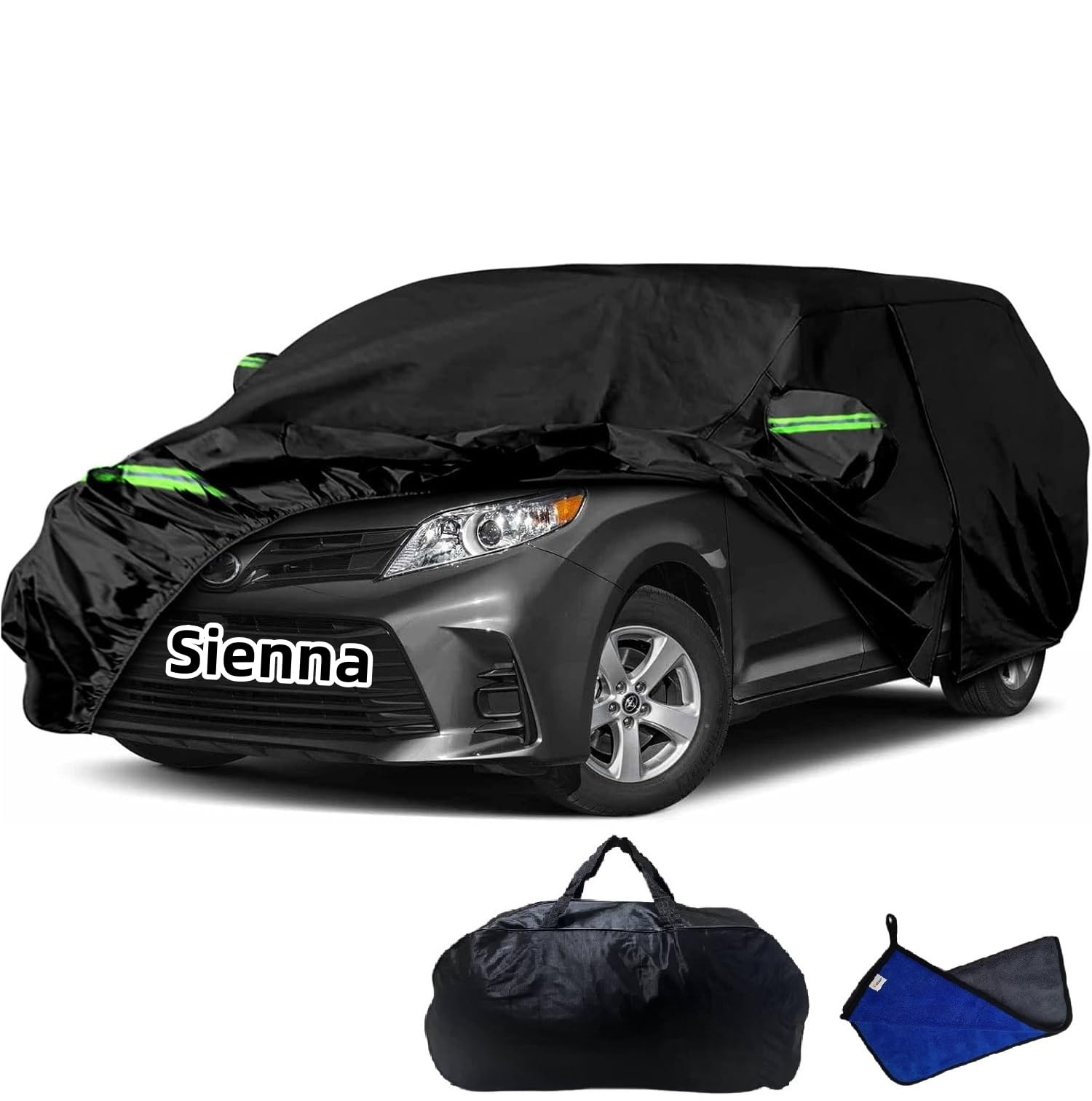 Photo 1 of 2025 Upgraded Car Cover for Toyota Sienna Minivan LE XLE XSE Limited Platinum 1997-2025, Waterproof Full Exterior Car Covers Windproof Snow Proof Rain Sun Hail Protection Door Zipper & Inner Cotton