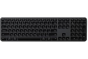 Satechi Slim EX3 Wireless Keyboard, Full-Size Keyboard w/Numpad, Multi-Device Bluetooth, 2.4GHz Connection for macOS, Windows
