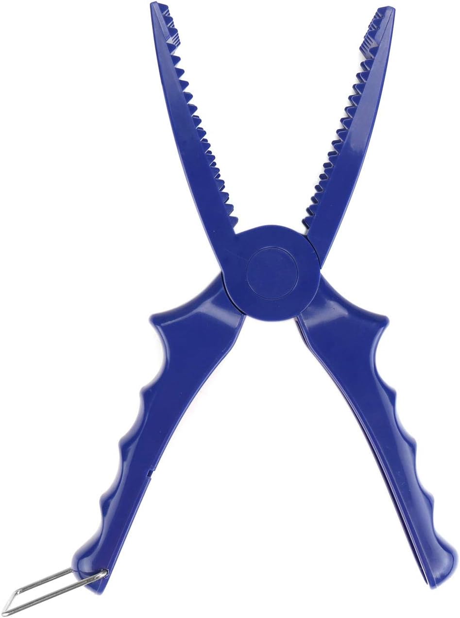 Freehawk Multi Function Stainless Steel Fishing Pliers Curved Nose Scissors Braid Cutters Hook Removers Fishing Line Cutters with 2 Small Blades with Nylon Sheath