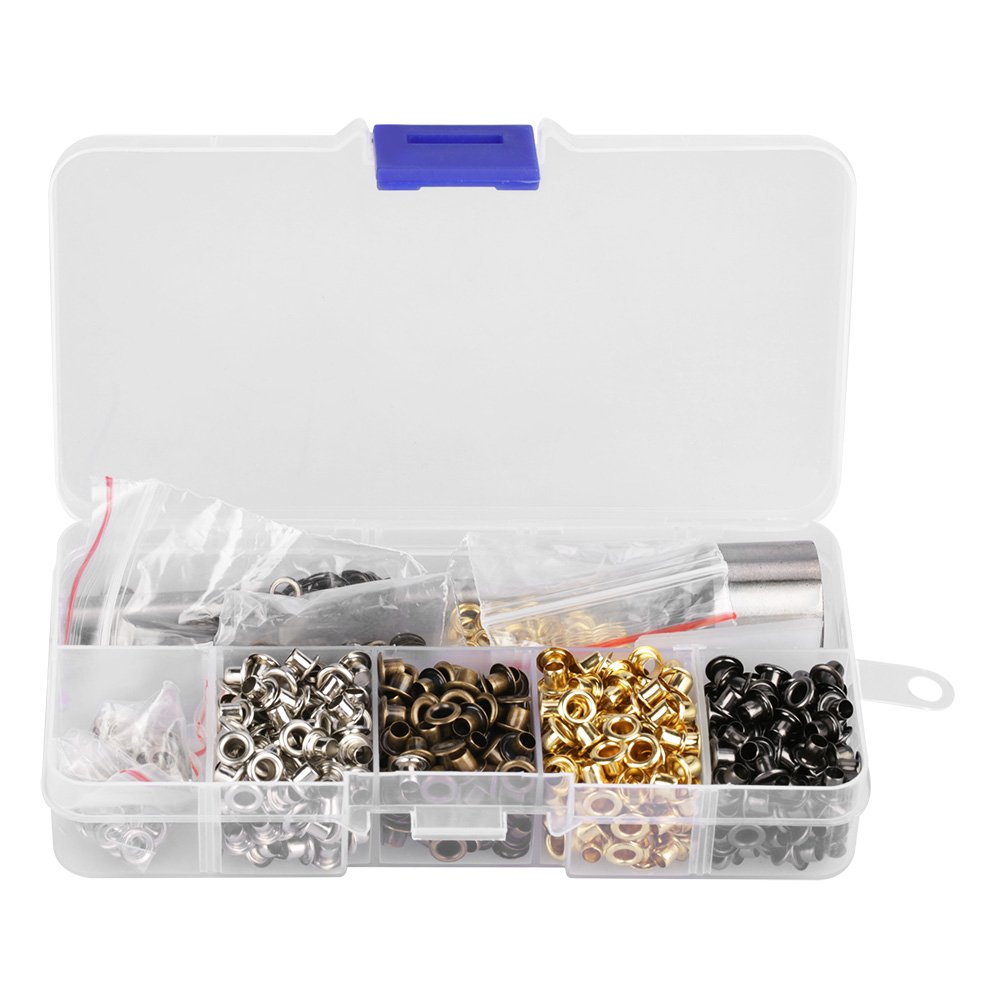 3mm x 420pcs Eyelet Grommet, Eyelet Grommet Washer with 3pcs Handwork Tools Set, for Repairing Shoes, Clothing, DIY Crafts, Other Cloth-Made Items, Metal Grommets