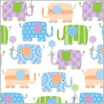 Amazon Com Elephant Parade Baby Shower Gift Wrap Flat Sheet 24 X Amazon Com Elephant Parade Baby Shower Gift Wrap Flat Sheet 24 X