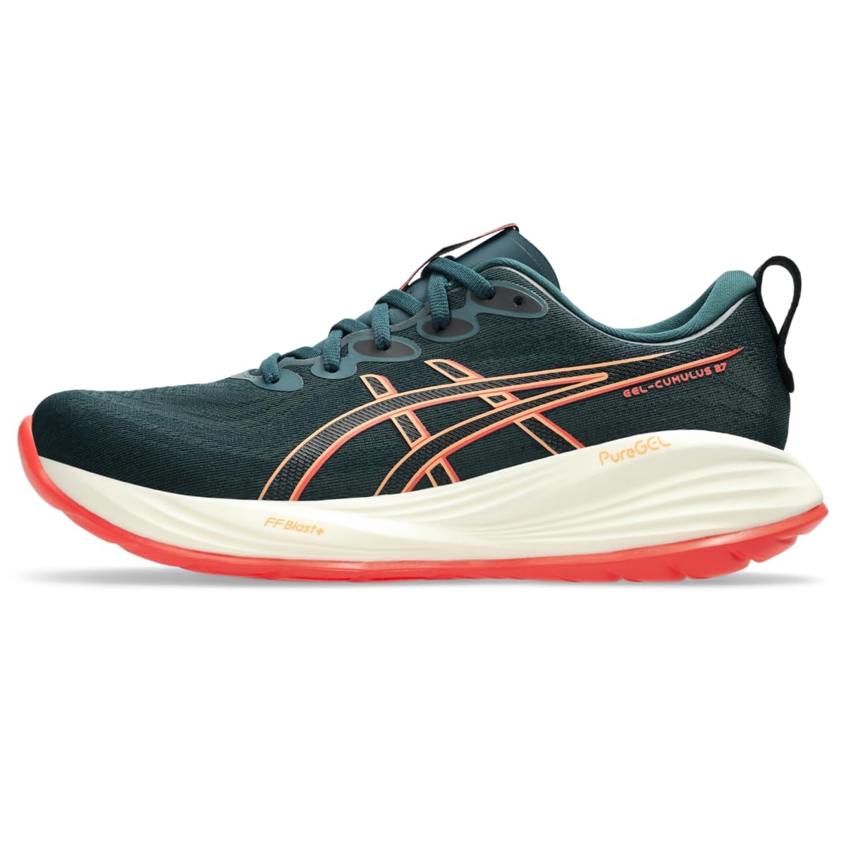 ASICS Men's Gel-Cumulus 27 Running Shoes, 8.5, Saxon Green/Coral Reef Image
