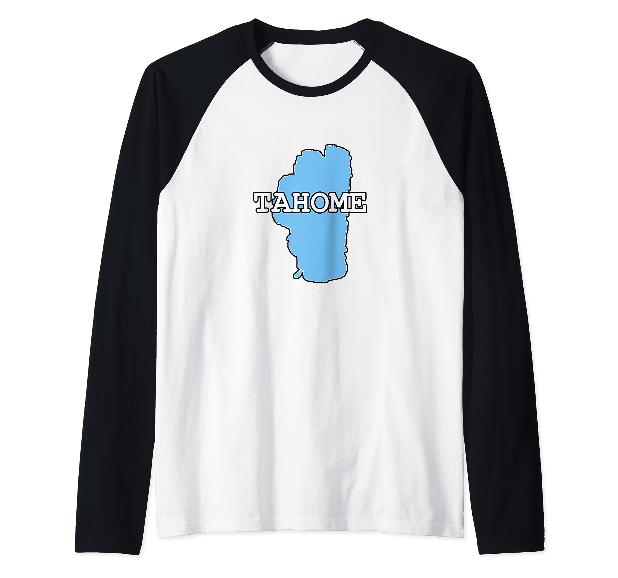 Lake Tahoe Tahome California and Nevada Hometown Souvenir Raglan Baseball Tee
