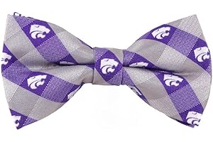 Eagles Wings Kansas State Wildcats Checked Logo Bow Tie - College Team Logo