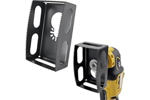 BPOPO Upgrade 1 Pcs Square Slot Cutter Compatible for Dewalt 20V & Milwukee M18 Oscillating Multi-Tool to Cut-in Single Gang Wall Boxes,Outlet Cutter for Drywall,Efficient Carving Tool,Square-Shaped,Black