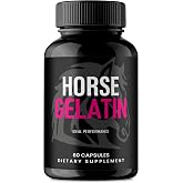 Horse Gelatin for Men Capsules, Official HorseGelatin Supplement Pills - Maximum Strength, All Natural Performance, Stamina &amp; Energy Support, HorseGelatin for Health &amp; Wellness Reviews (60 Capsules)