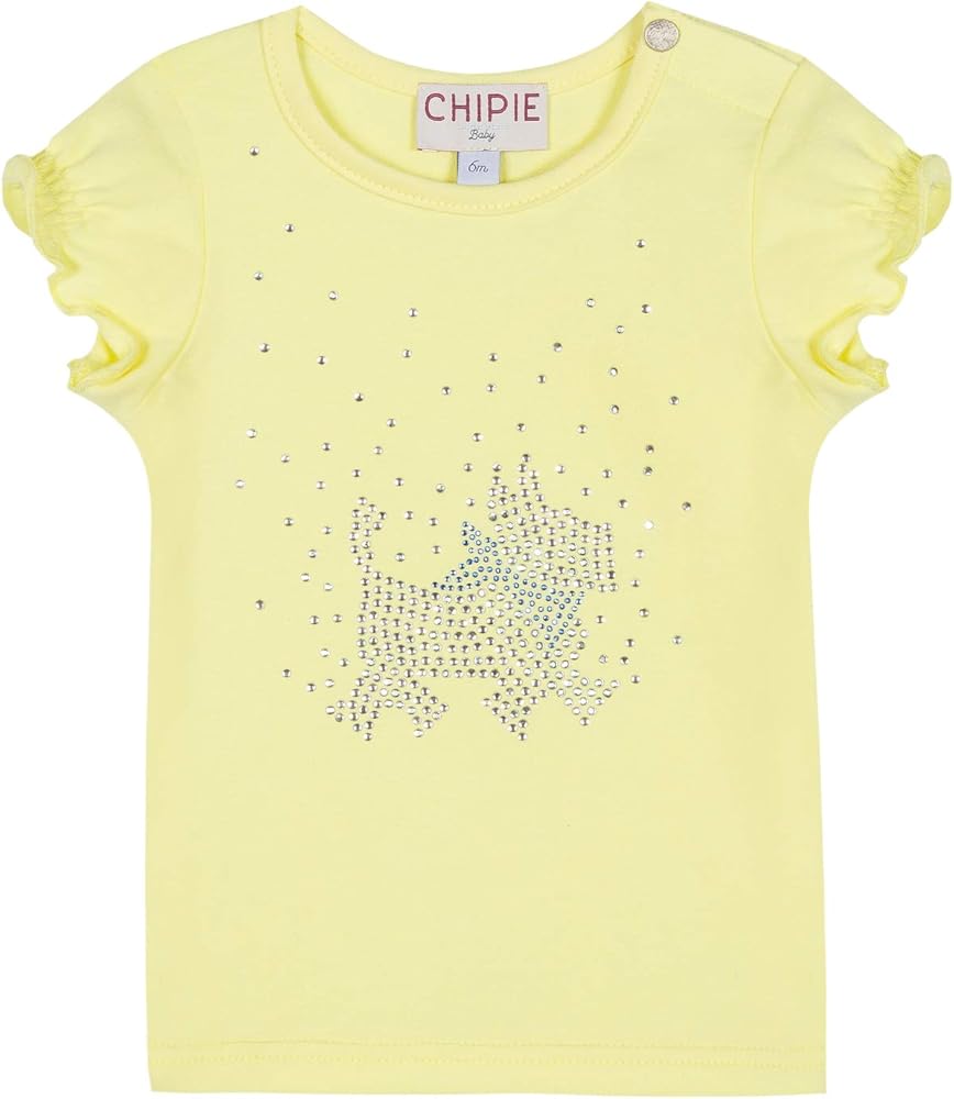 t shirt fille jaune